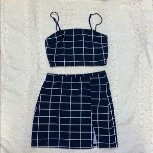 Two piece navy blue set!